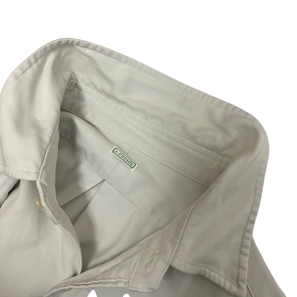 A．PRESSE Double Weave Twill Regular Collar Shirtダブルツイルシャツ25SAP-02-10H 古着・中古-7枚目のアイテム画像