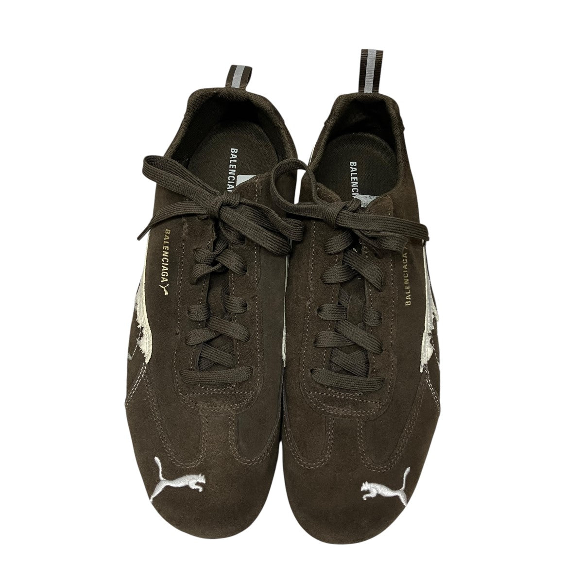 BALENCIAGA×PUMA SPEED CATダメージ加工スピードキャットスニーカー406519-05 古着・中古-2枚目のアイテム画像