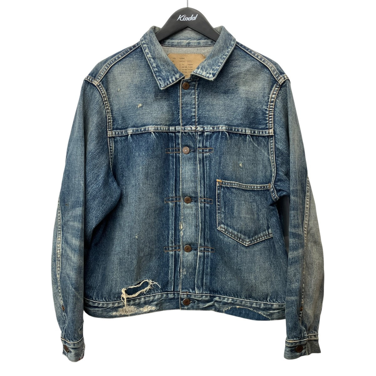 CONTEXT-005 FRONT TUCK DENIM JACKETダメージ加工デニムジャケット81868050535