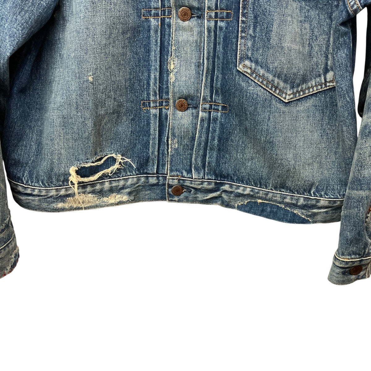 CONTEXT-005 FRONT TUCK DENIM JACKETダメージ加工デニムジャケット81868050535