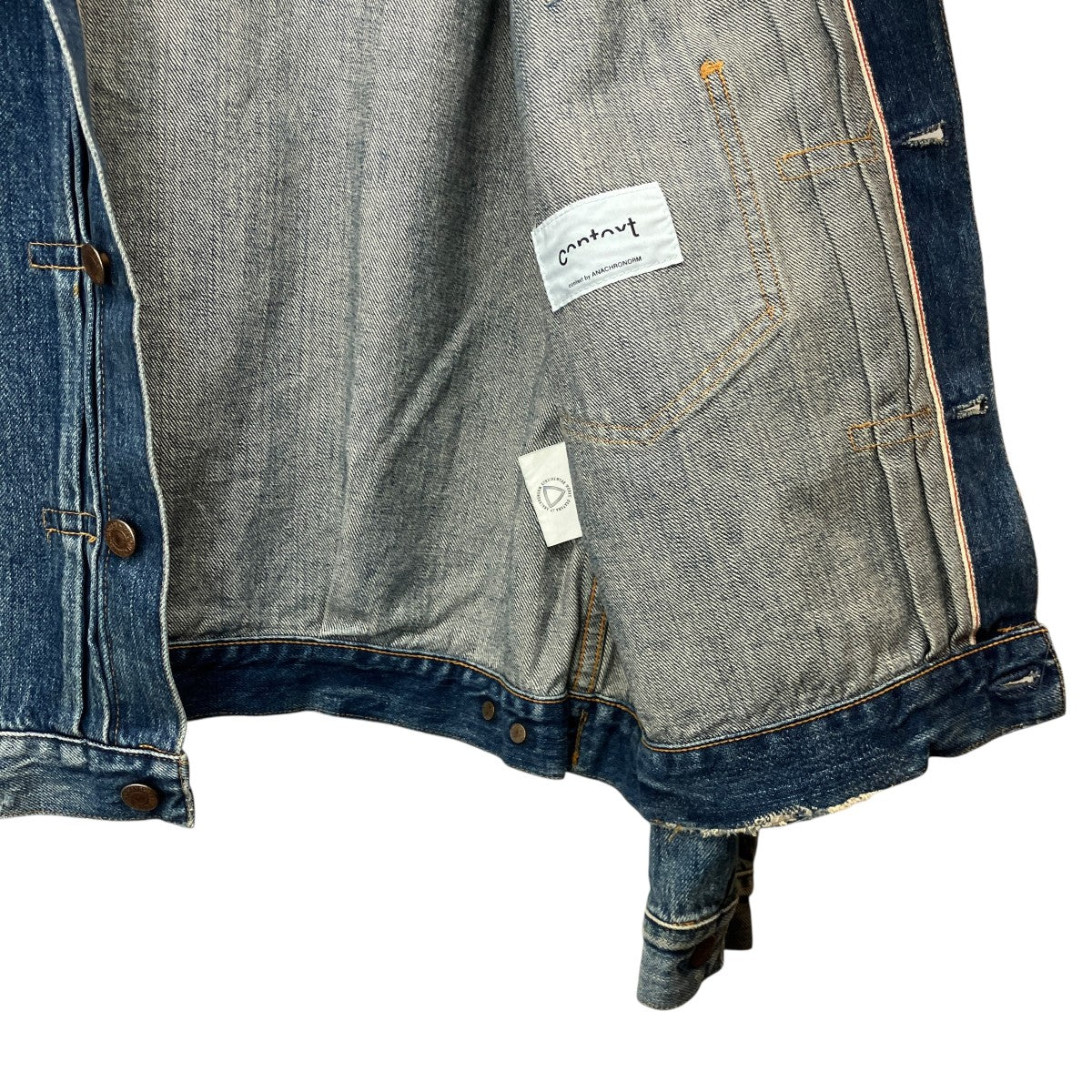 CONTEXT-005 FRONT TUCK DENIM JACKETダメージ加工デニムジャケット81868050535