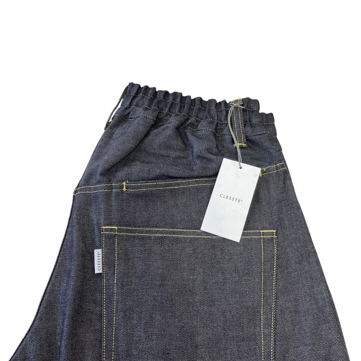 CLESSTE VINTAGE DYED SELVEDGE DENIM CITY BAGGY HALF PANTSデニムハーフパンツCLS-PT-2606 古着・中古-5枚目のアイテム画像