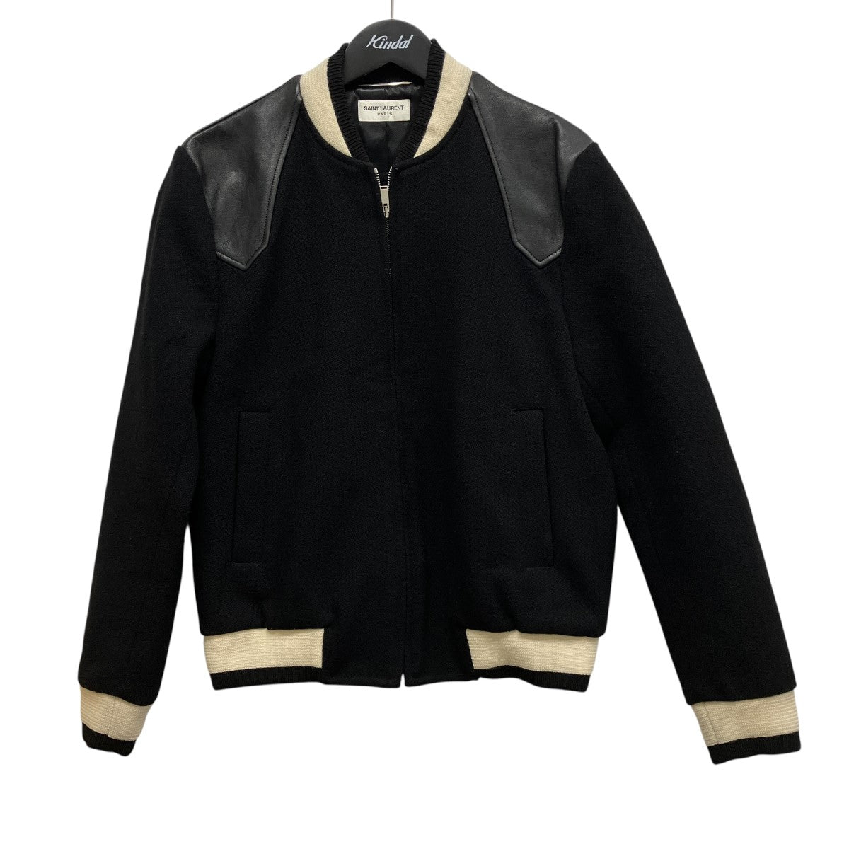Saint Laurent Paris レザーショルダーテディジャケット583970 Y180W 古着・中古-1枚目のアイテム画像