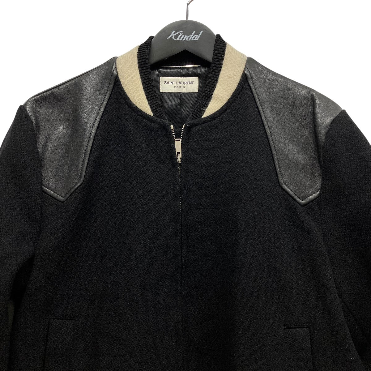 Saint Laurent Paris レザーショルダーテディジャケット583970 Y180W 古着・中古-3枚目のアイテム画像