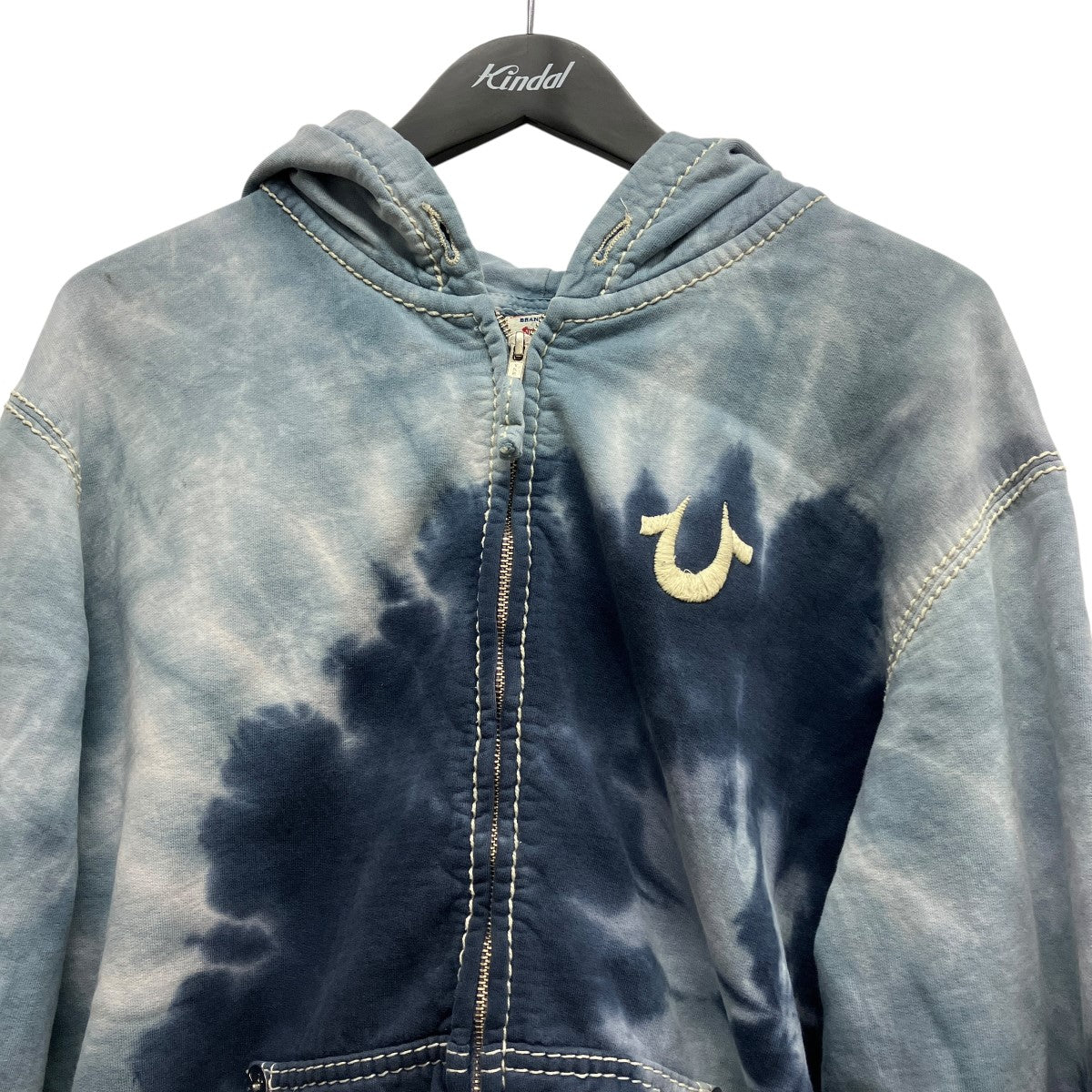 TRUE RELIGION ダメージ加工タイダイジップアップパーカー044-025533 古着・中古-3枚目のアイテム画像