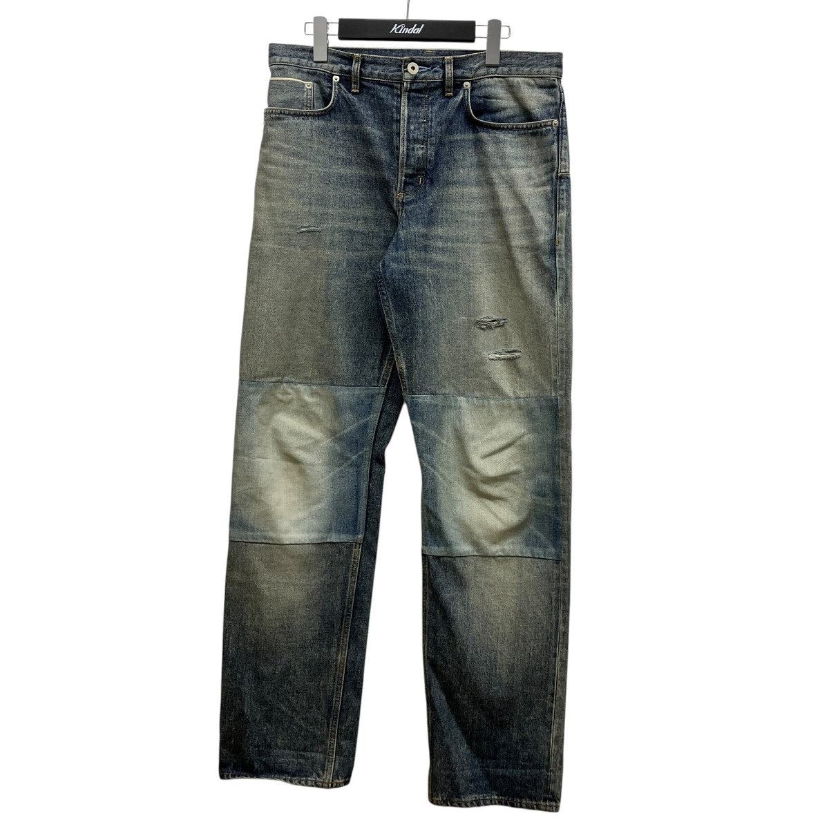 DIOR 26SSREGULAR FIT COTTON TWILL JEANSダメージ加工パッチワークデニムパンツ683D002D3052 古着・中古-1枚目のアイテム画像