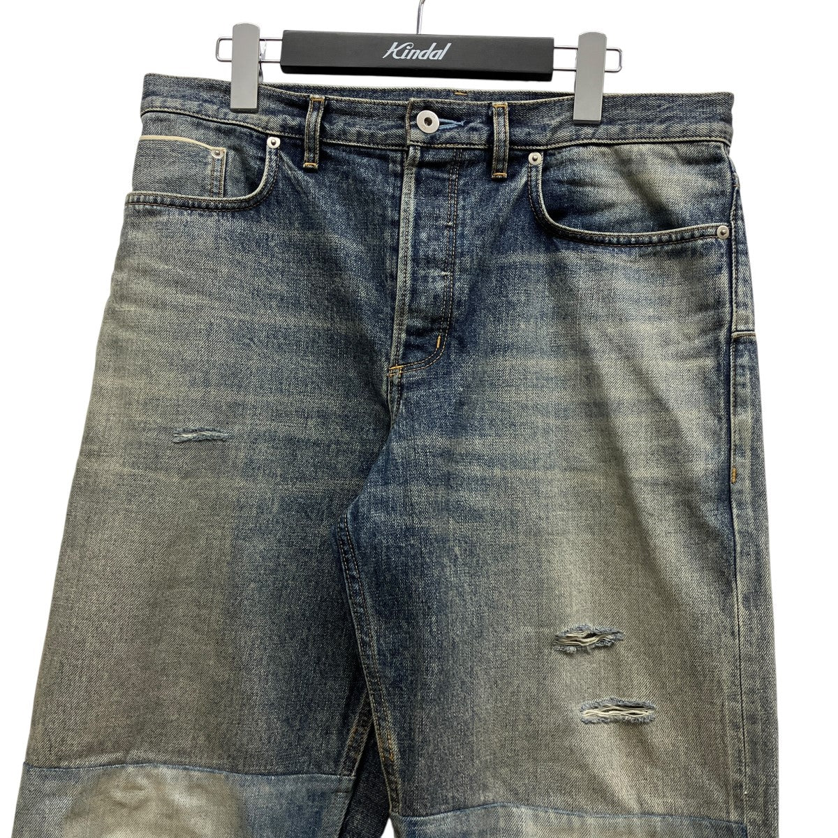 DIOR 26SSREGULAR FIT COTTON TWILL JEANSダメージ加工パッチワークデニムパンツ683D002D3052 古着・中古-3枚目のアイテム画像