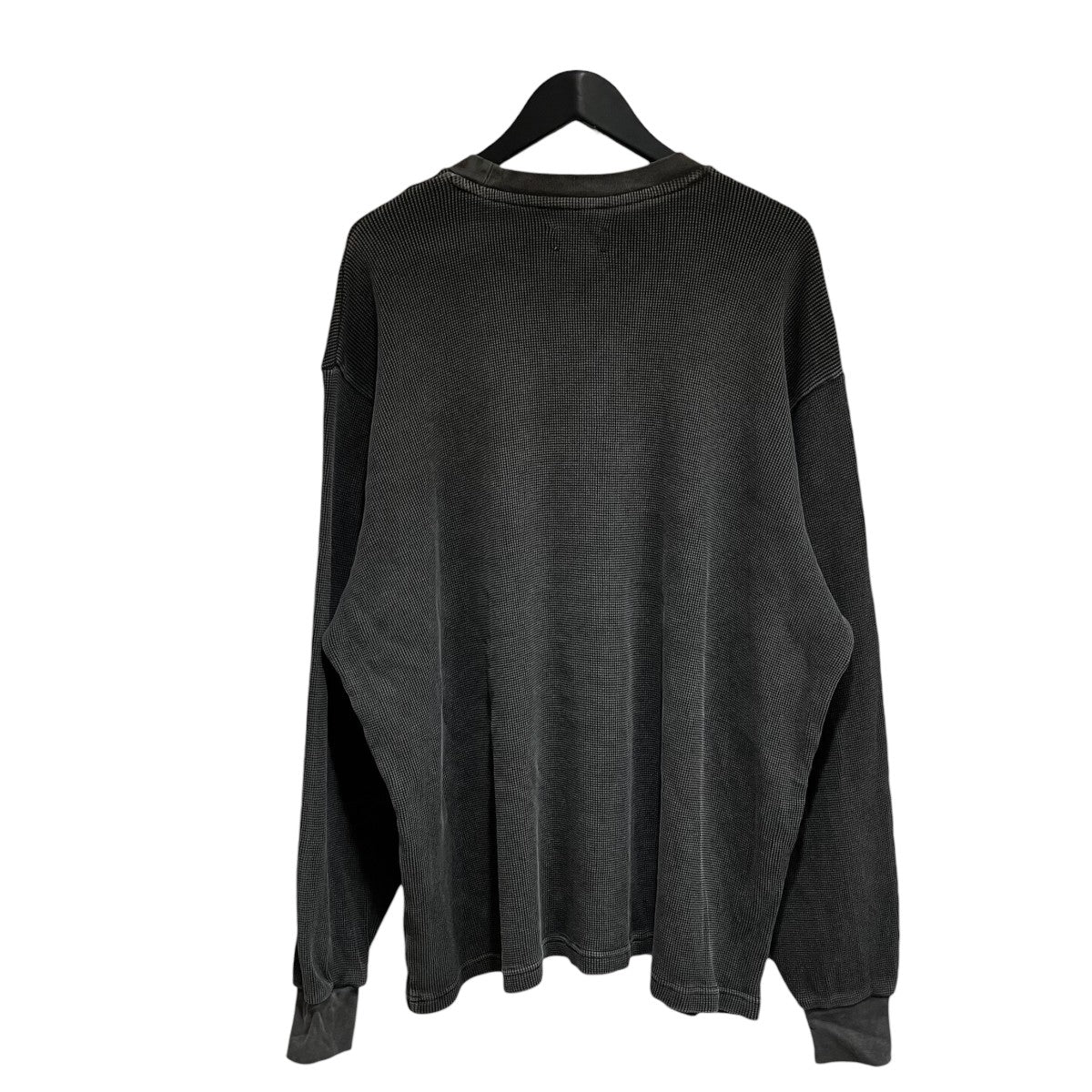26SS18G Garment Dye Waffle - CHARCOAL PIGMENTワッフル長袖TシャツMJ26S-008