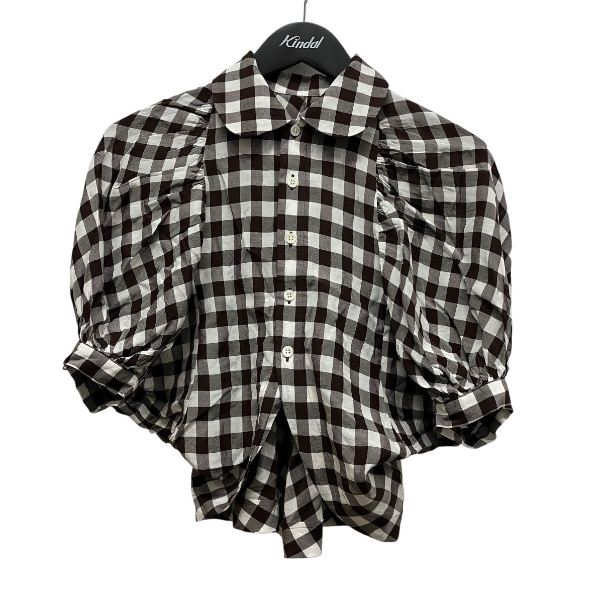 tricot COMME des GARCONS 09SSショートスリーブチェックブラウスTC-B039 古着・中古-1枚目のアイテム画像