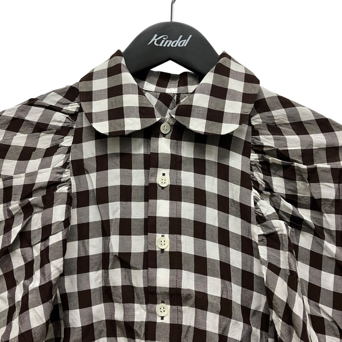tricot COMME des GARCONS 09SSショートスリーブチェックブラウスTC-B039 古着・中古-3枚目のアイテム画像