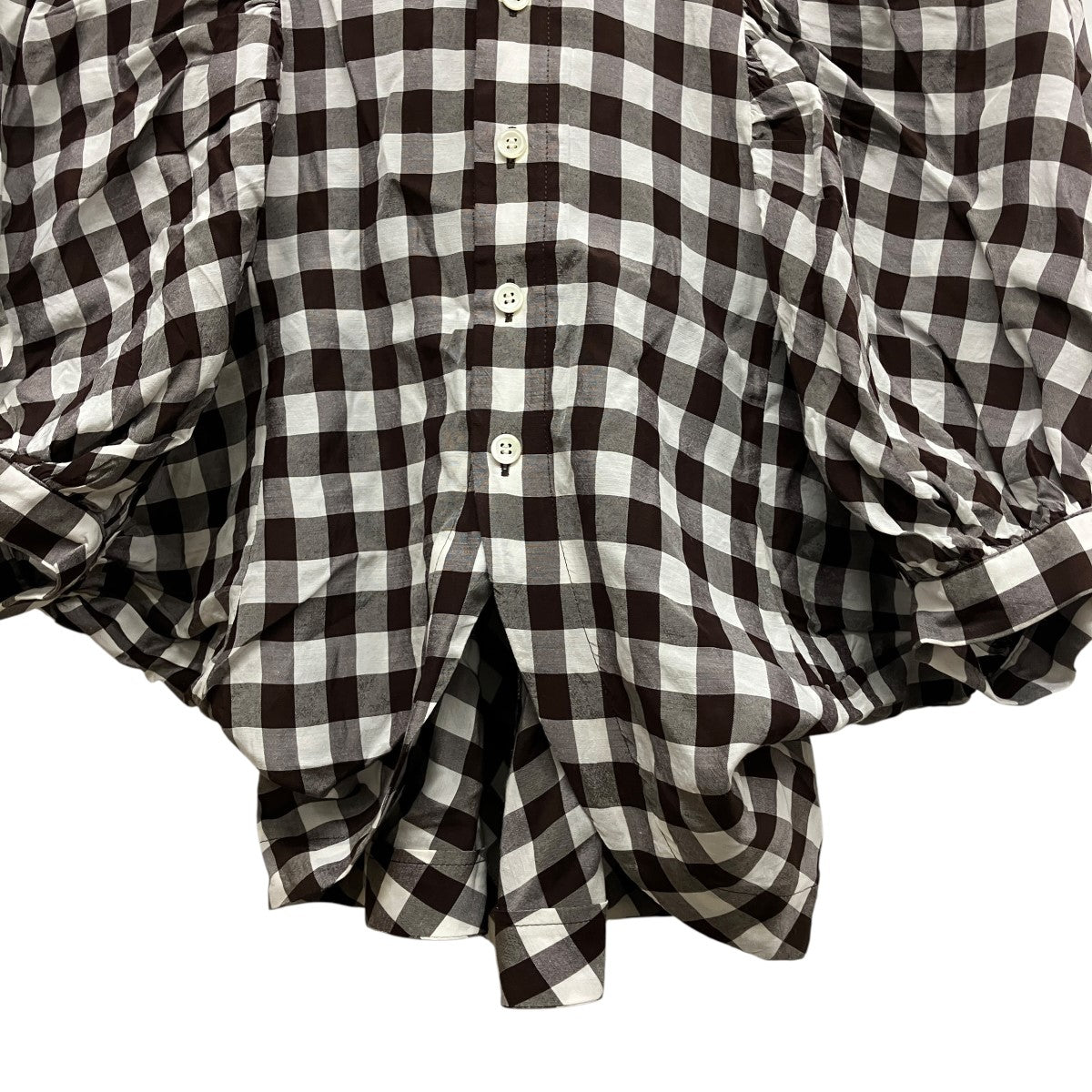 tricot COMME des GARCONS 09SSショートスリーブチェックブラウスTC-B039 古着・中古-4枚目のアイテム画像