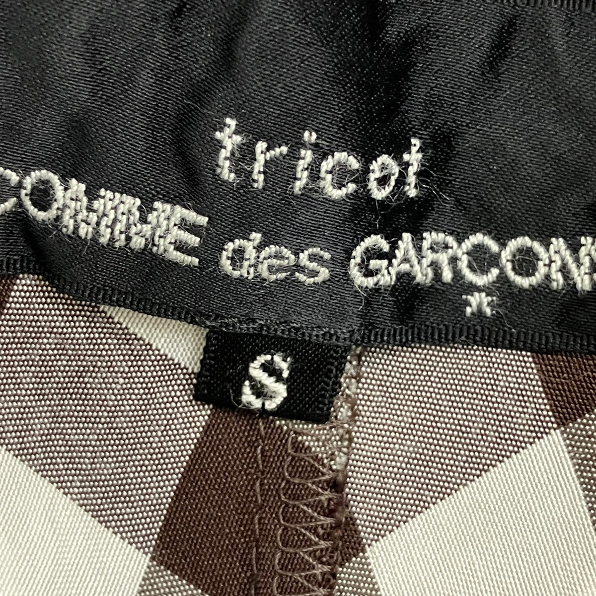 tricot COMME des GARCONS 09SSショートスリーブチェックブラウスTC-B039 古着・中古-5枚目のアイテム画像
