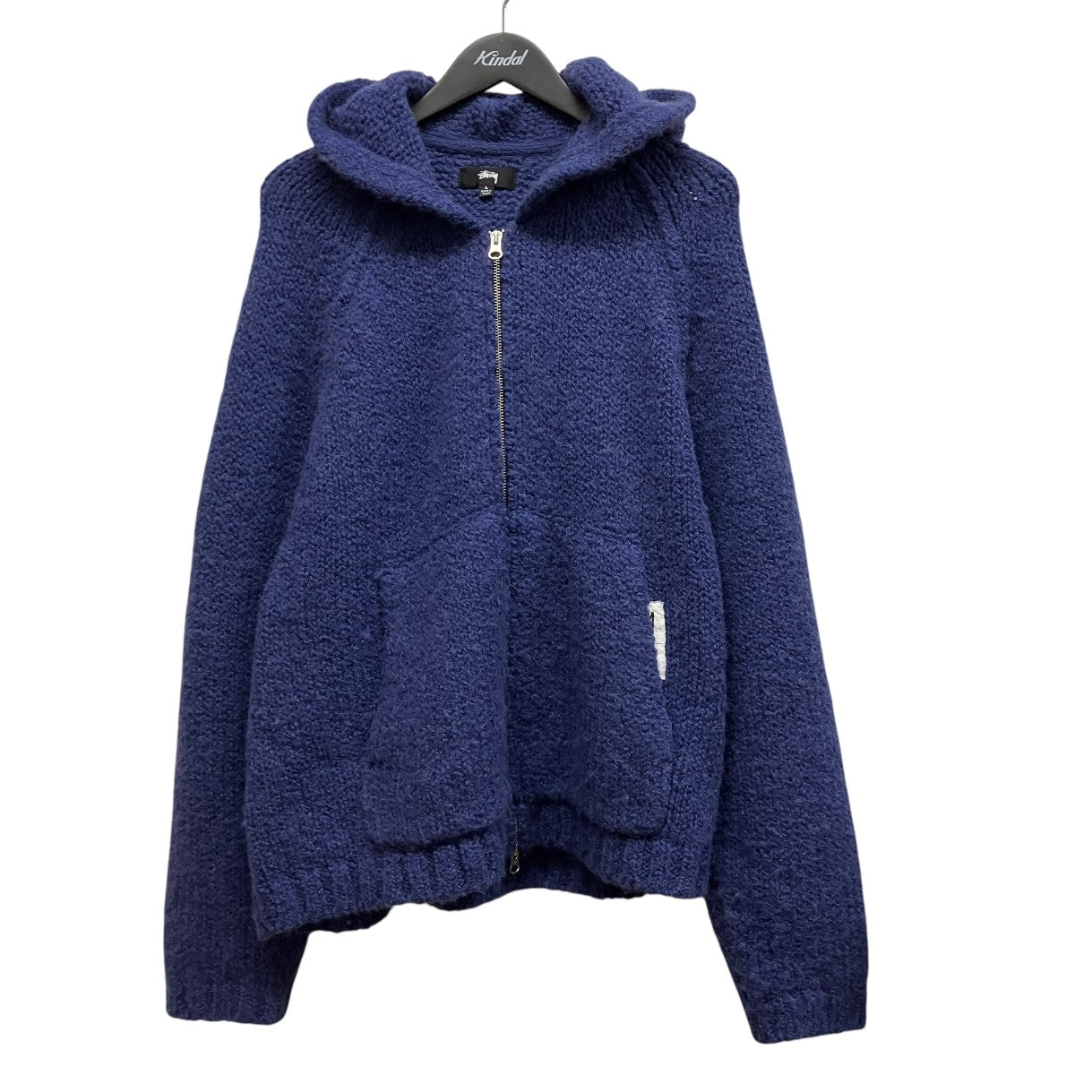 stussy CHUNKY KNIT ZIP HOODIEチャンキーニットZIP UPパーカー 古着・中古-1枚目のアイテム画像