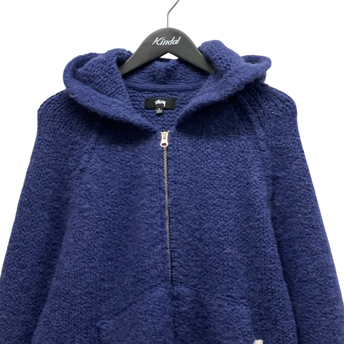 stussy CHUNKY KNIT ZIP HOODIEチャンキーニットZIP UPパーカー 古着・中古-3枚目のアイテム画像