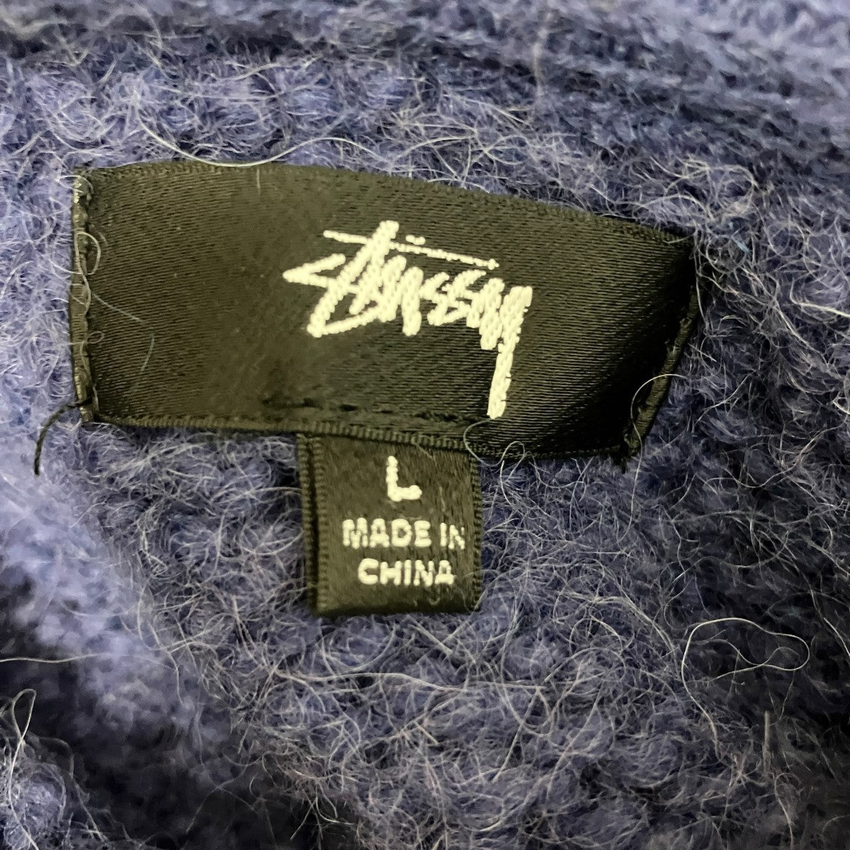 stussy CHUNKY KNIT ZIP HOODIEチャンキーニットZIP UPパーカー 古着・中古-5枚目のアイテム画像