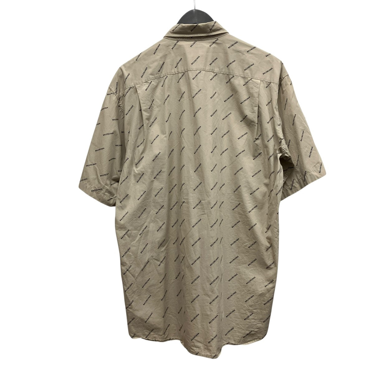 BALENCIAGA 19SSAll-over logo short-sleeve button-down shirt総柄ロゴ半袖ボタンダウンシャツ534332 TBL96 古着・中古-2枚目のアイテム画像