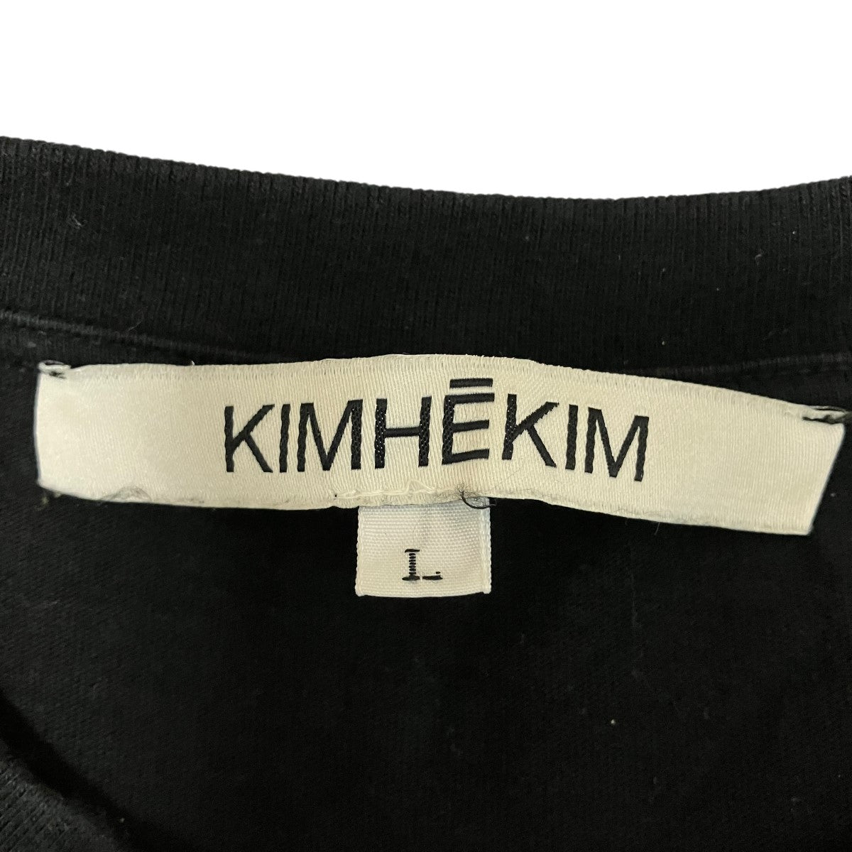 KIMHEKIM ベーシックロゴクルーネックTシャツKHK-JS01-BK 古着・中古-6枚目のアイテム画像