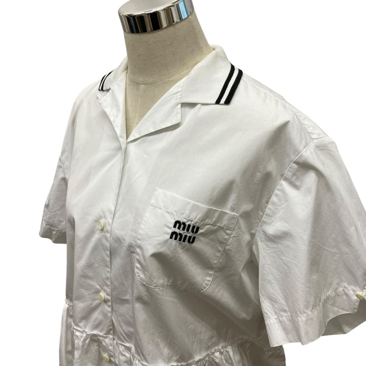 MIU MIU 23SSポプリン半袖ミニドレスMF4981 古着・中古-5枚目のアイテム画像