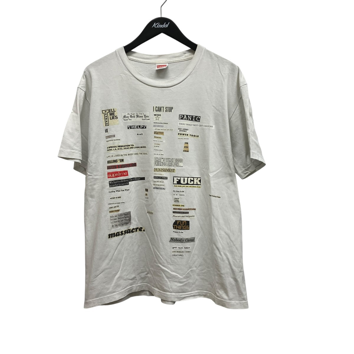 Supreme 18AWCutouts TeeロゴプリントTシャツ 古着・中古-1枚目のアイテム画像