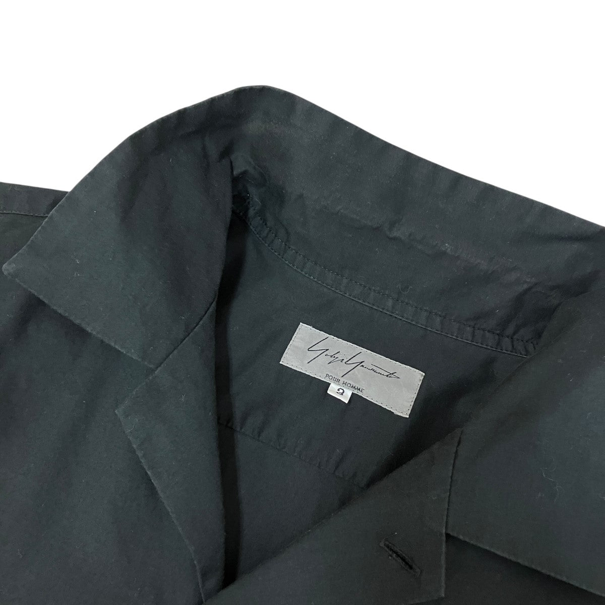 YOHJI YAMAMOTO オープンカラー半袖シャツHO-B72-056 古着・中古-7枚目のアイテム画像