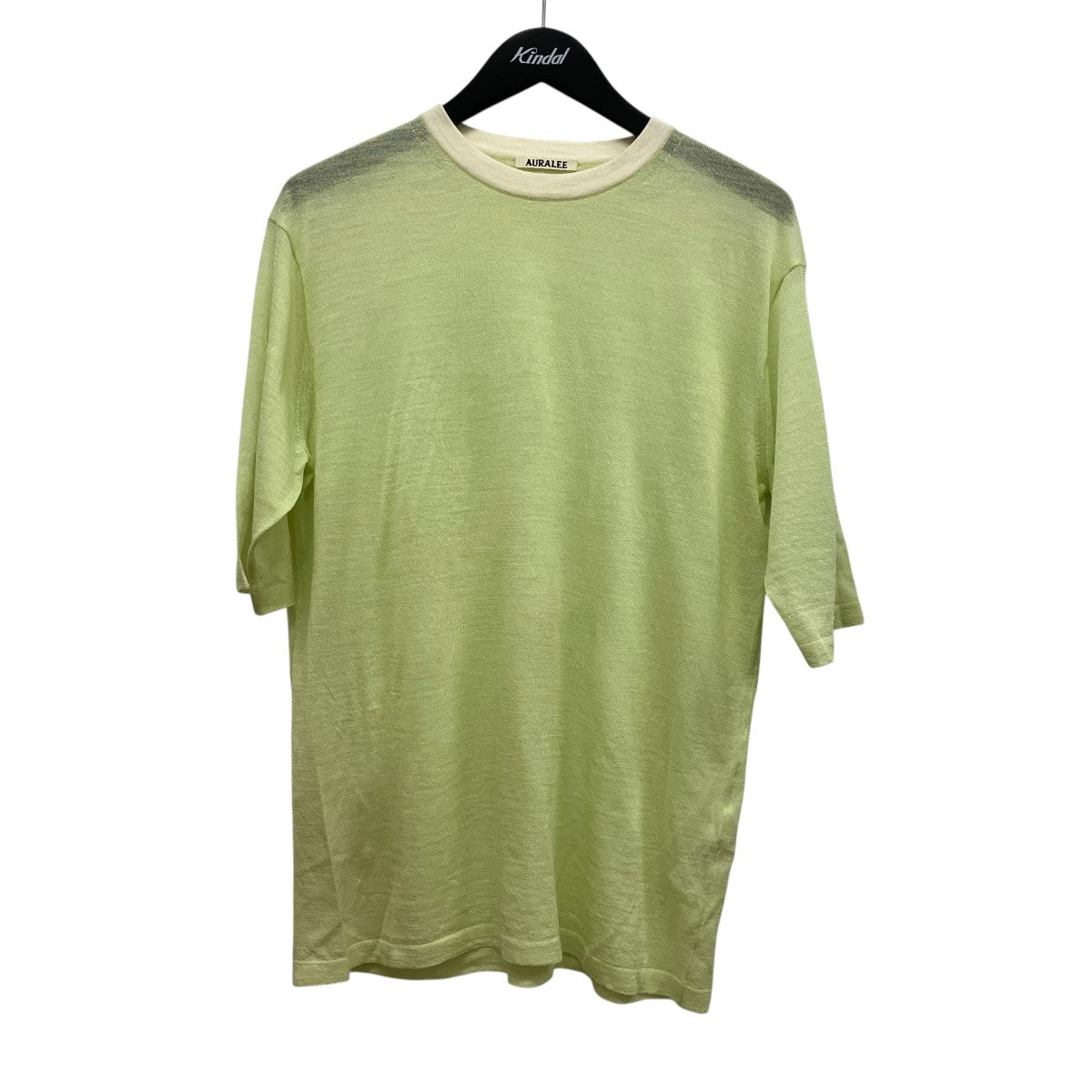 AURALEE 24SSHARD TWIST HIGH GAUGE WOOL SILK KNIT TEEシースルーシルク混半袖TシャツA24ST03WS 古着・中古-1枚目のアイテム画像