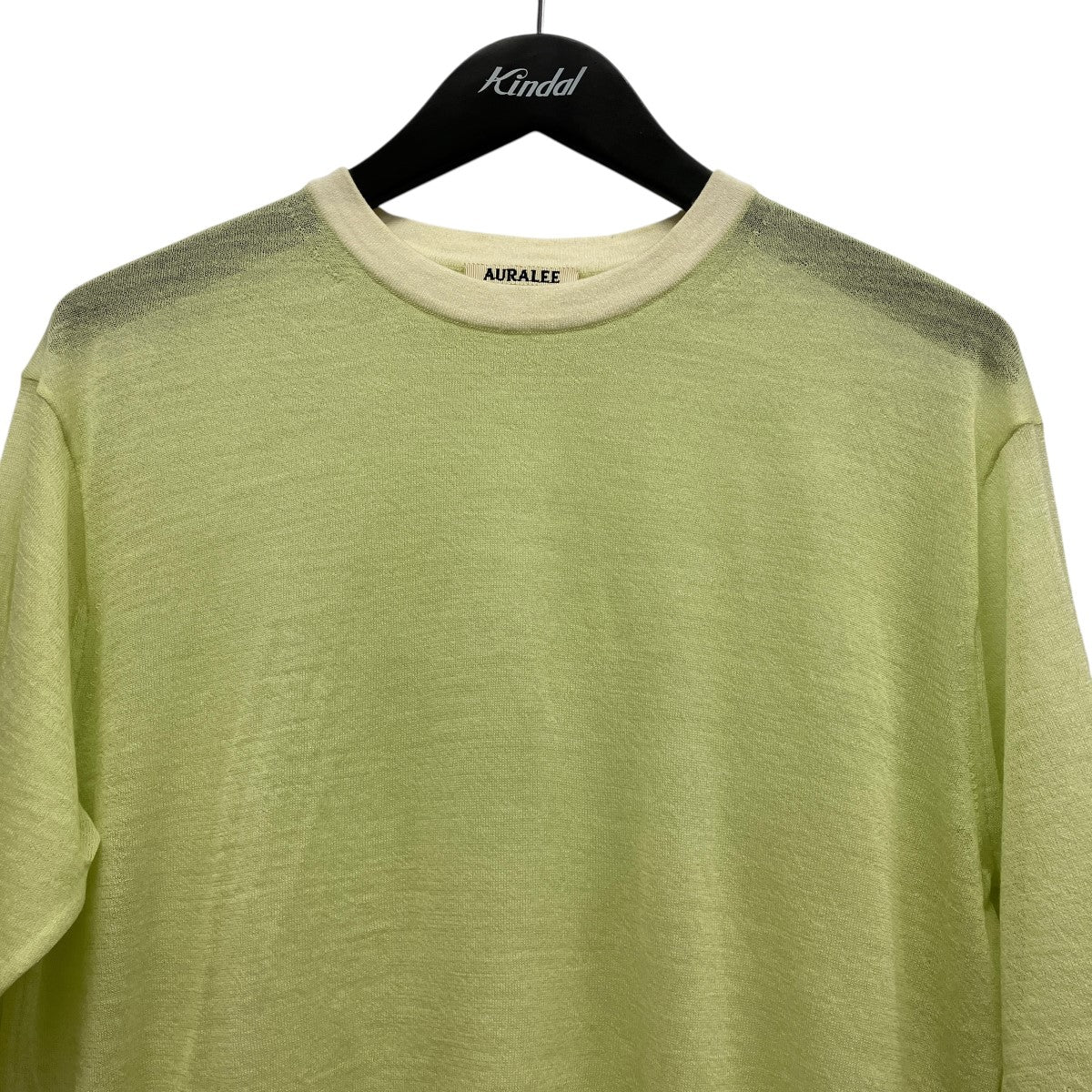 AURALEE 24SSHARD TWIST HIGH GAUGE WOOL SILK KNIT TEEシースルーシルク混半袖TシャツA24ST03WS 古着・中古-3枚目のアイテム画像