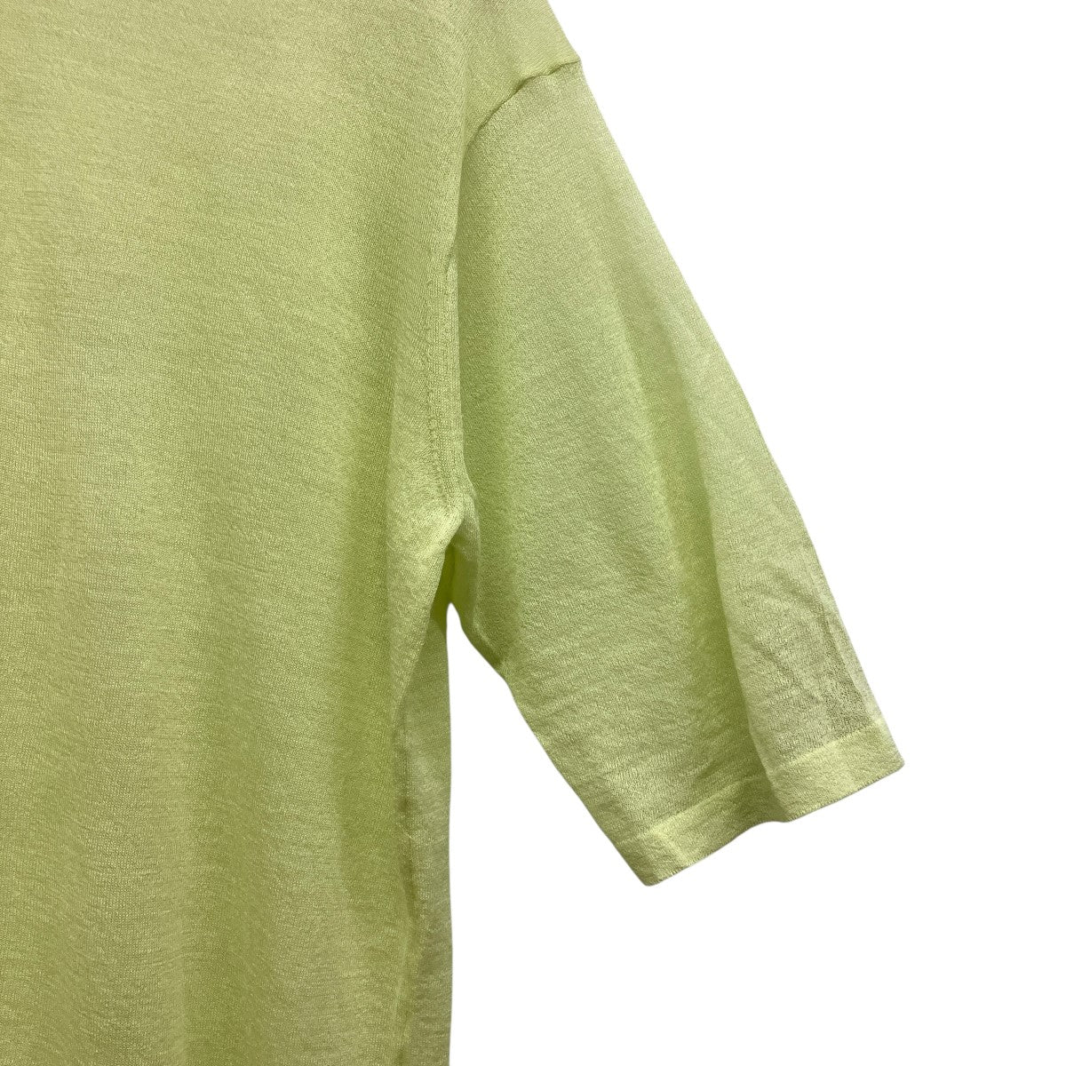 AURALEE 24SSHARD TWIST HIGH GAUGE WOOL SILK KNIT TEEシースルーシルク混半袖TシャツA24ST03WS 古着・中古-5枚目のアイテム画像