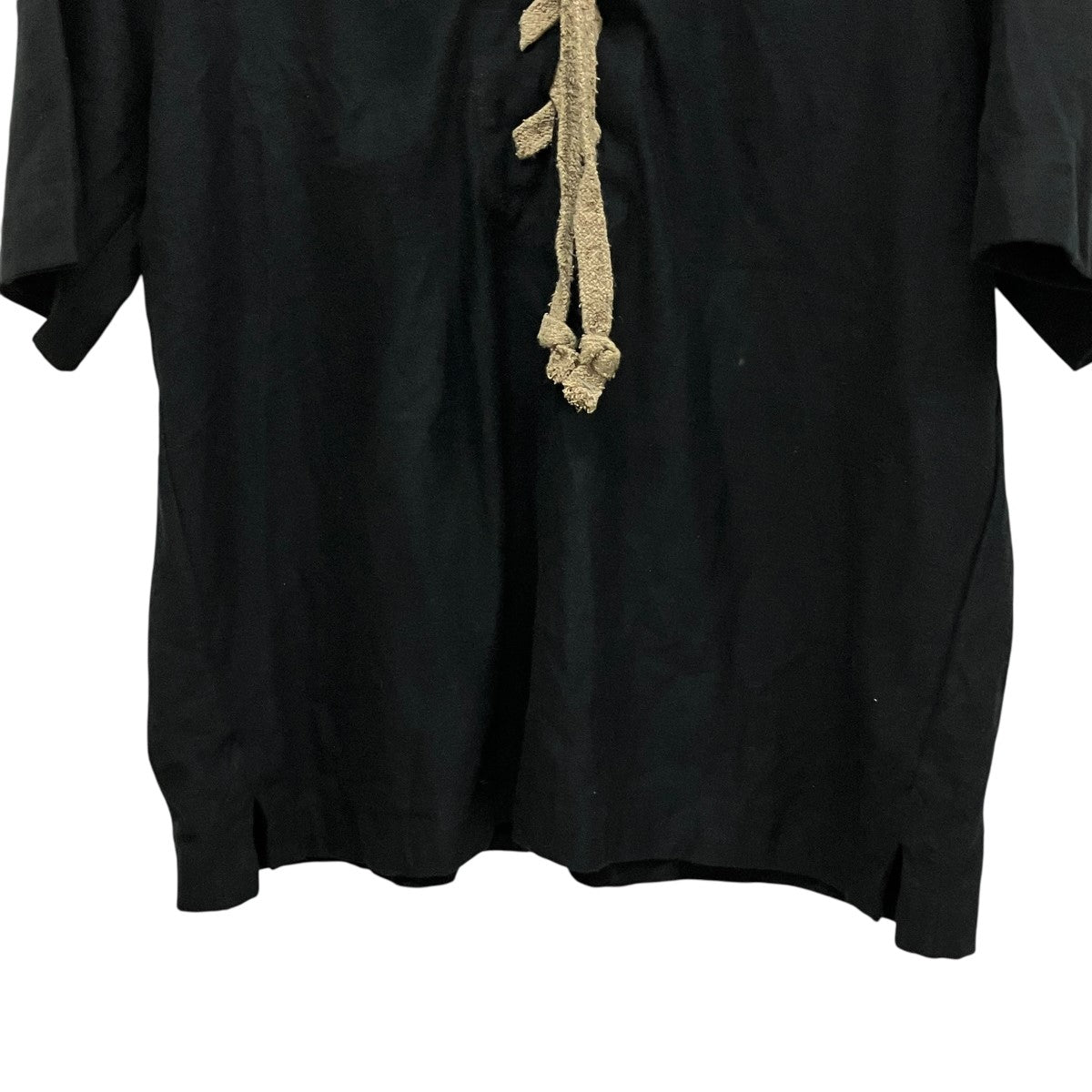 ZIGGY CHEN 26SSSTRING FASTENED RUGBY T-SHIRTドローコードプルオーバー半袖ラガーTシャツOM2610206 古着・中古-4枚目のアイテム画像