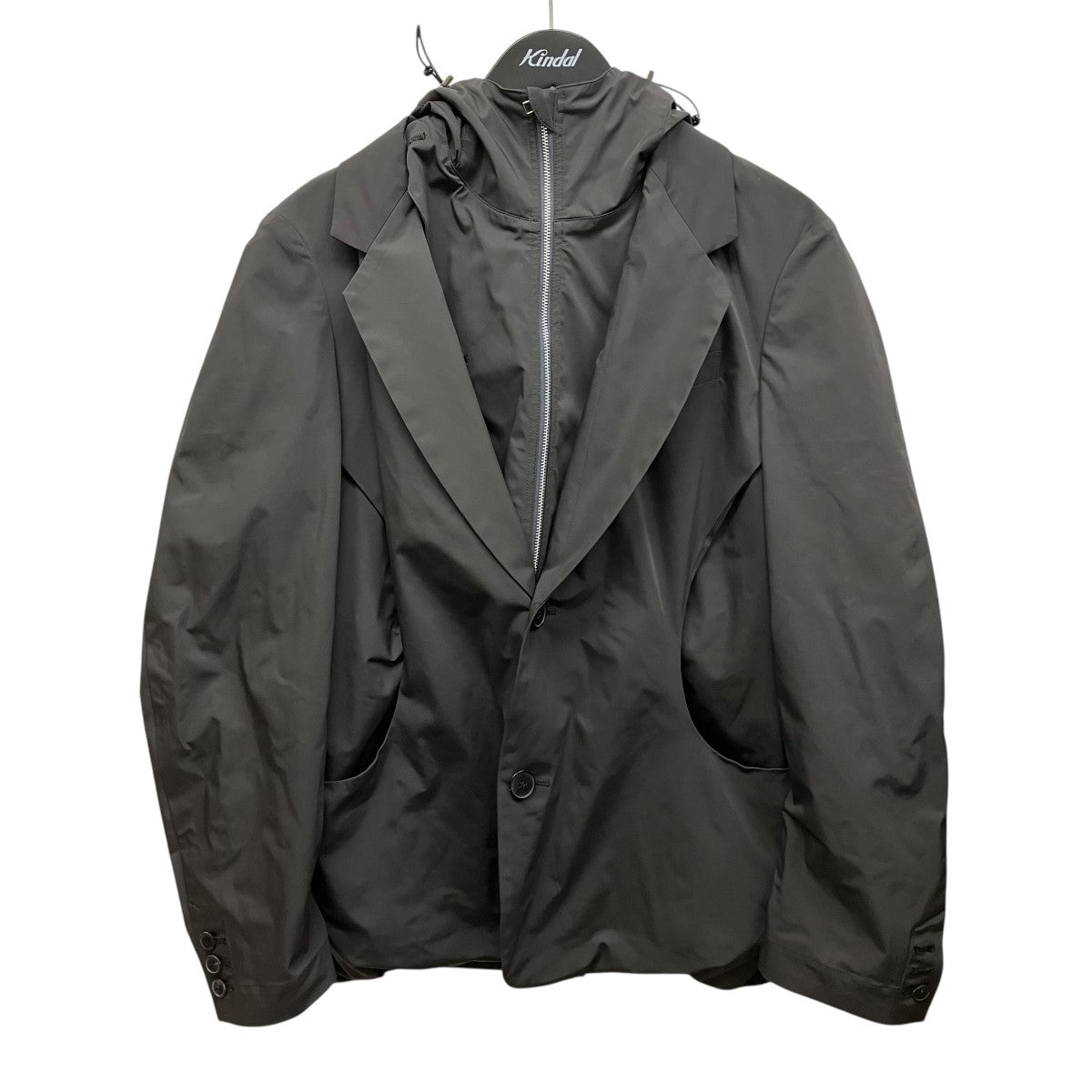 25SSSAMPLE Detachable Hooded BlazerレイヤードフーデッドナイロンジャケットNF251J04