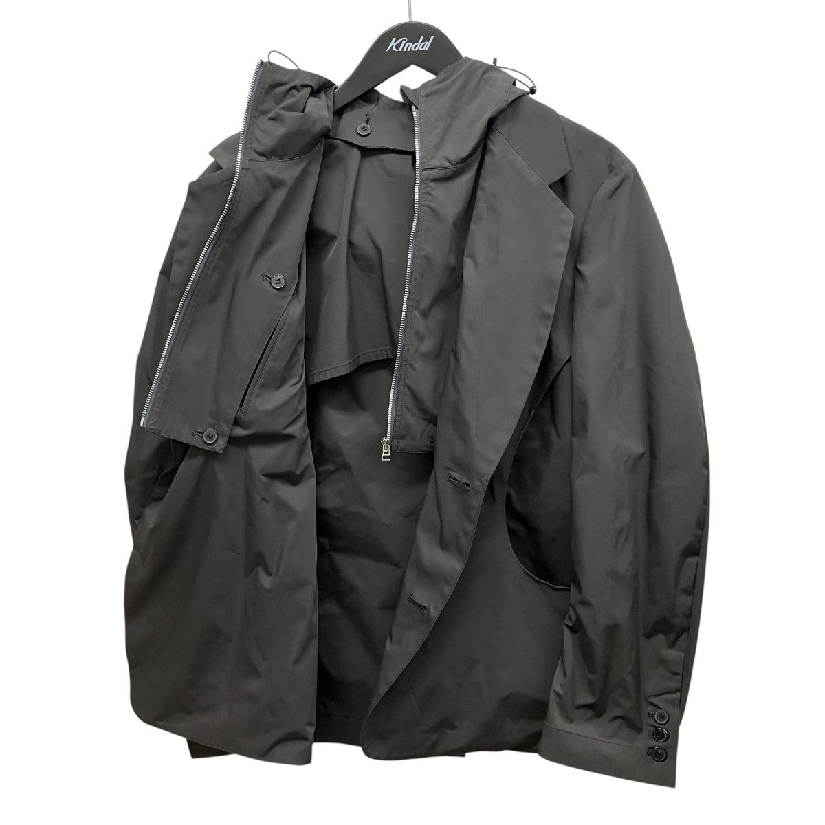 25SSSAMPLE Detachable Hooded BlazerレイヤードフーデッドナイロンジャケットNF251J04