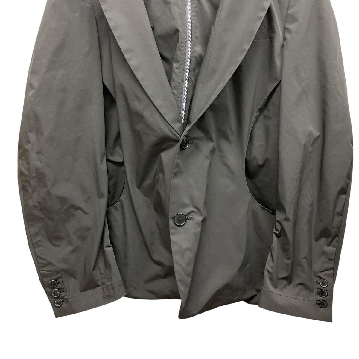 25SSSAMPLE Detachable Hooded BlazerレイヤードフーデッドナイロンジャケットNF251J04