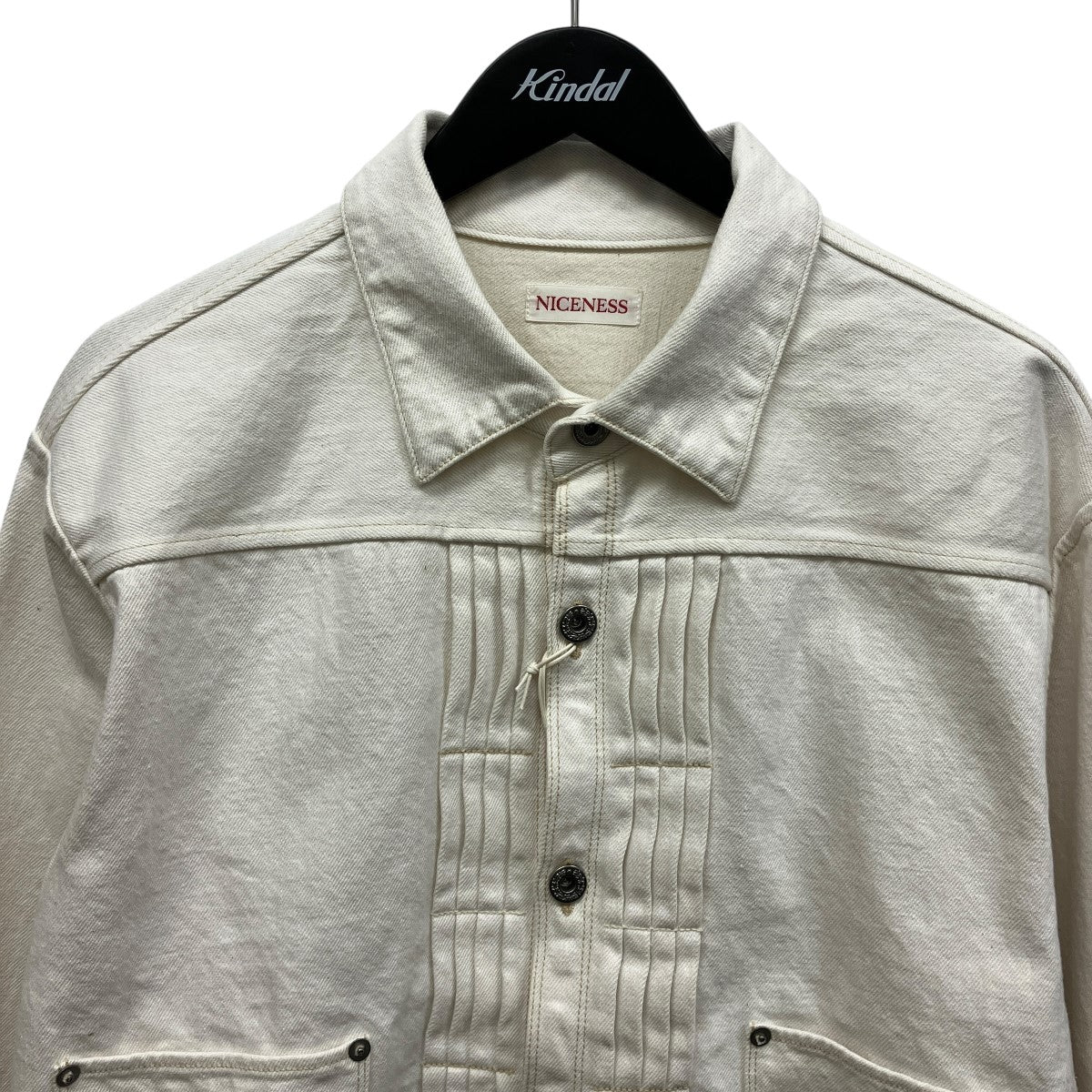26SS恵比寿直営限定-1周年記念 E．FRANK (Pleated Tracker Jacket)デニムジャケットNE-4601B18