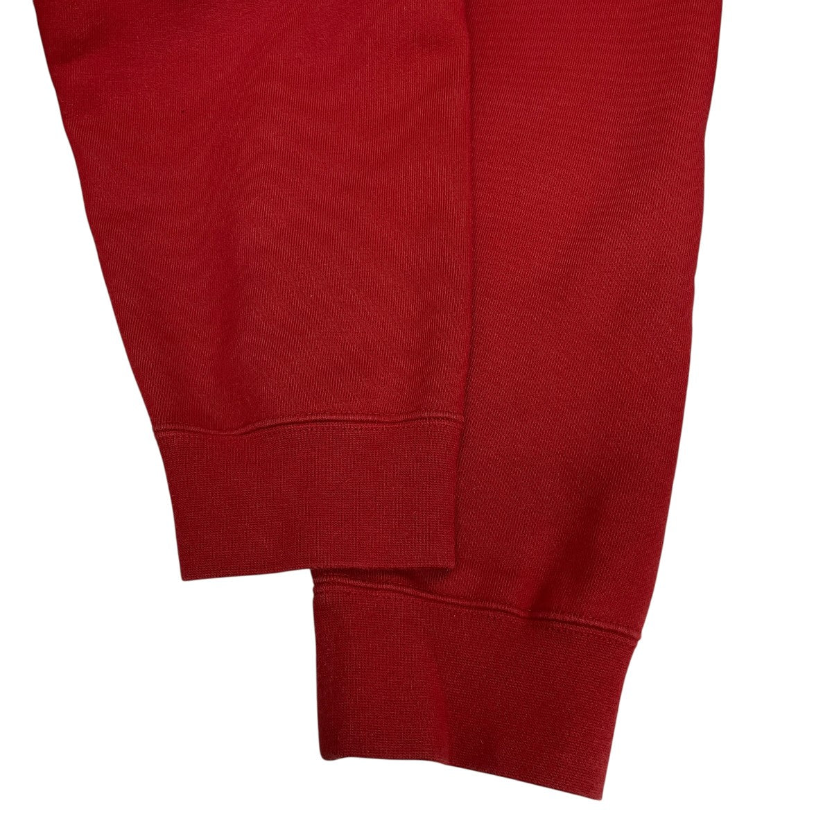 19AWLeather Applique Hooded Sweatshirt  RedレザーロゴプルオーバーパーカーCK6225-687