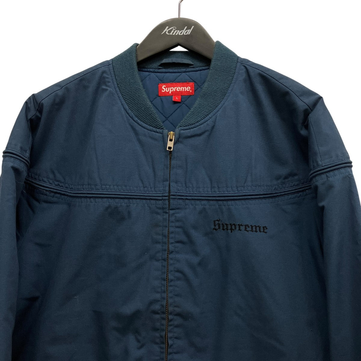 Supreme×THRASHER Poplin Crew Jacket Blueバック刺しゅう中綿ブルゾン 古着・中古-3枚目のアイテム画像