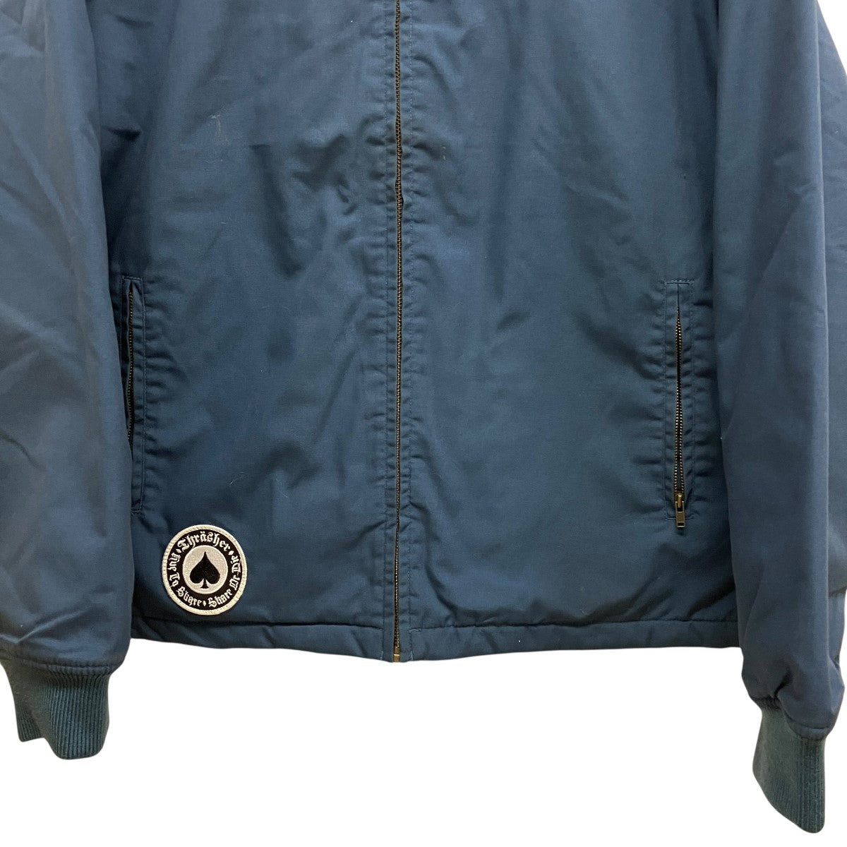 Supreme×THRASHER Poplin Crew Jacket Blueバック刺しゅう中綿ブルゾン 古着・中古-4枚目のアイテム画像