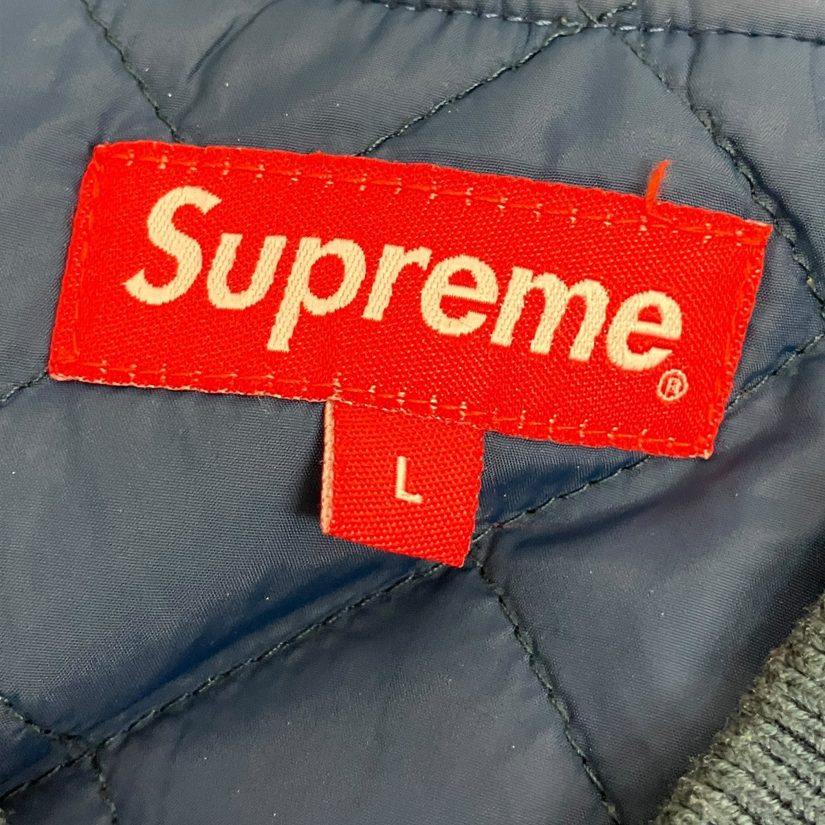 Supreme×THRASHER Poplin Crew Jacket Blueバック刺しゅう中綿ブルゾン 古着・中古-6枚目のアイテム画像