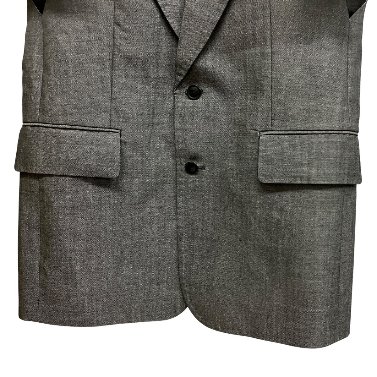 TOGA 26SSWOOL MOHAIR SLEEVELESS JACKETテーラードフリルカットオフジャケットTA261-FD077 古着・中古-4枚目のアイテム画像