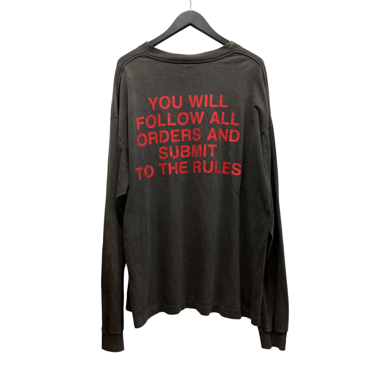25SS×Kosuke Kawamura COMPLETE CONTRL KK LS TEEヴィンテージ加工プリントカットソーSM-HR8-0000-C26