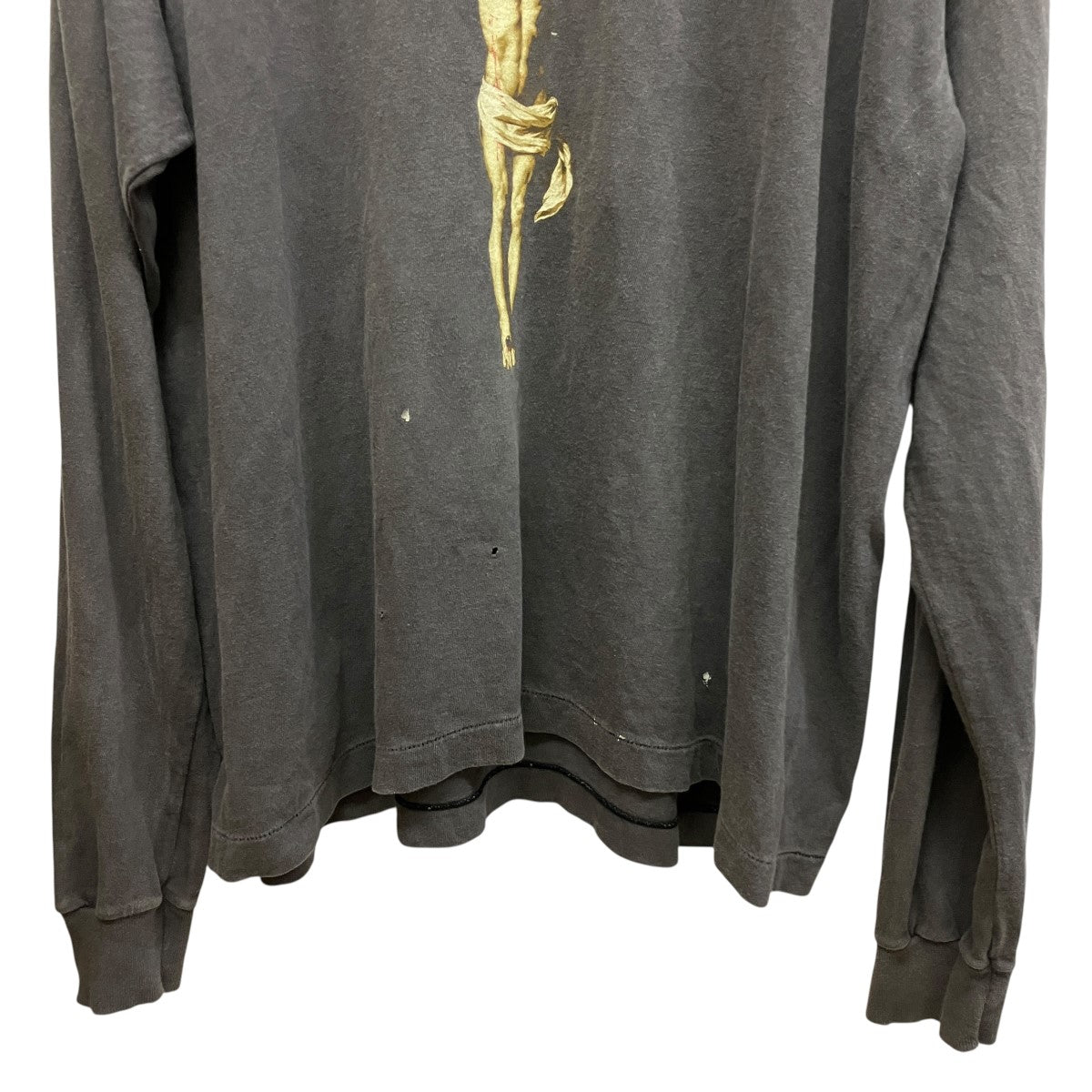 25SS×Kosuke Kawamura COMPLETE CONTRL KK LS TEEヴィンテージ加工プリントカットソーSM-HR8-0000-C26