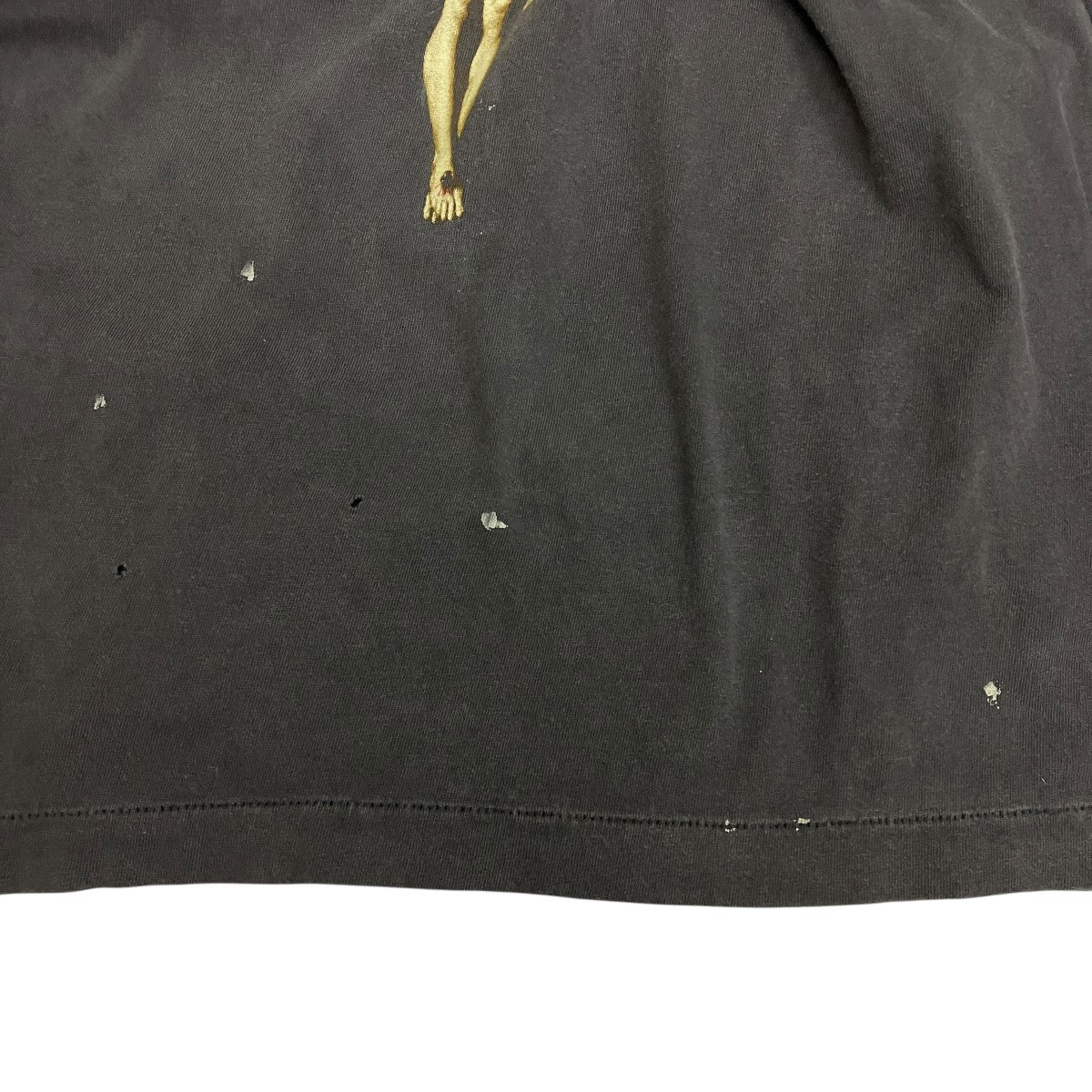 25SS×Kosuke Kawamura COMPLETE CONTRL KK LS TEEヴィンテージ加工プリントカットソーSM-HR8-0000-C26