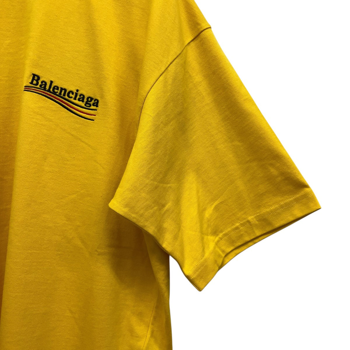 BALENCIAGA Political Campaign Logo T-shirt刺しゅうロゴＴシャツ641675 TKVJ1 古着・中古-5枚目のアイテム画像