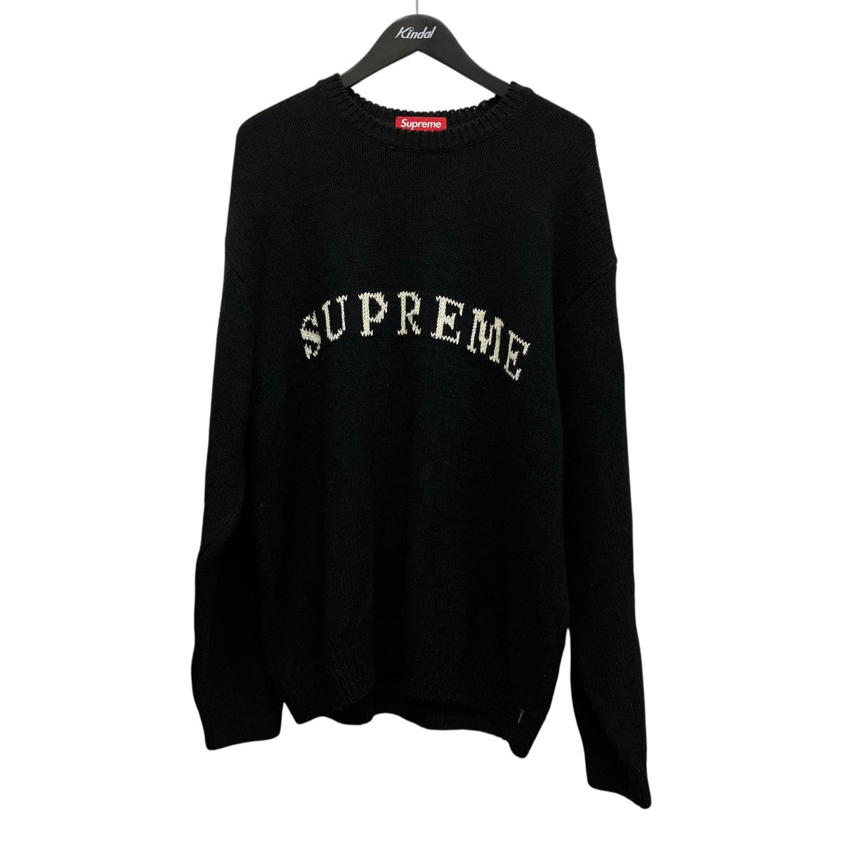 25SSContrast Logo Sweaterロゴ刺しゅうニット
