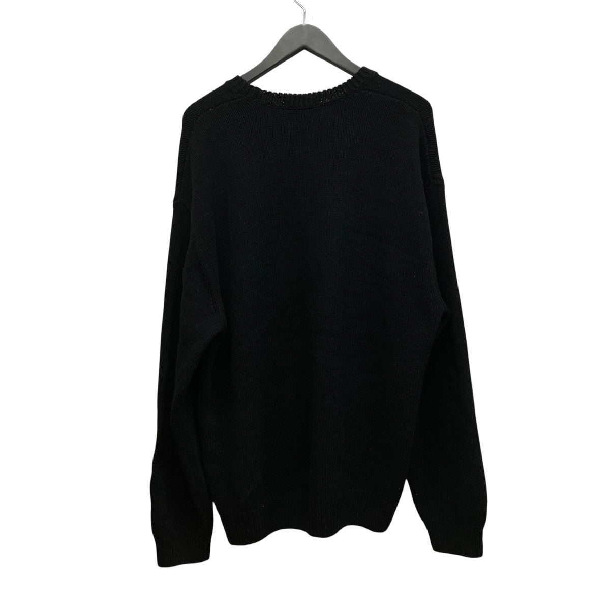 25SSContrast Logo Sweaterロゴ刺しゅうニット