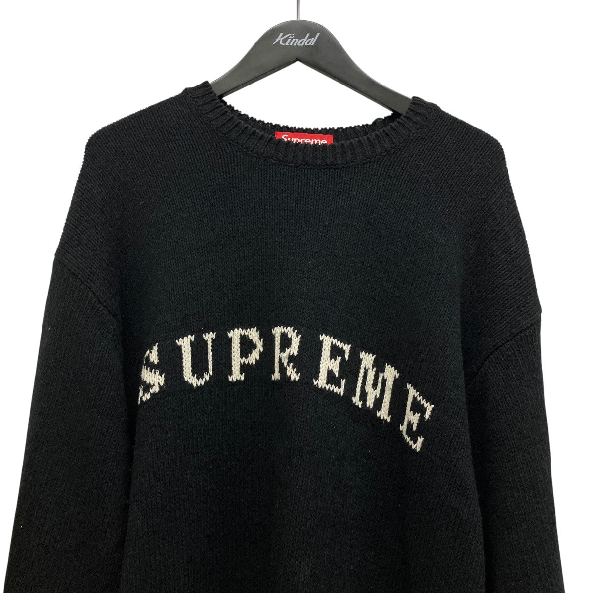 25SSContrast Logo Sweaterロゴ刺しゅうニット