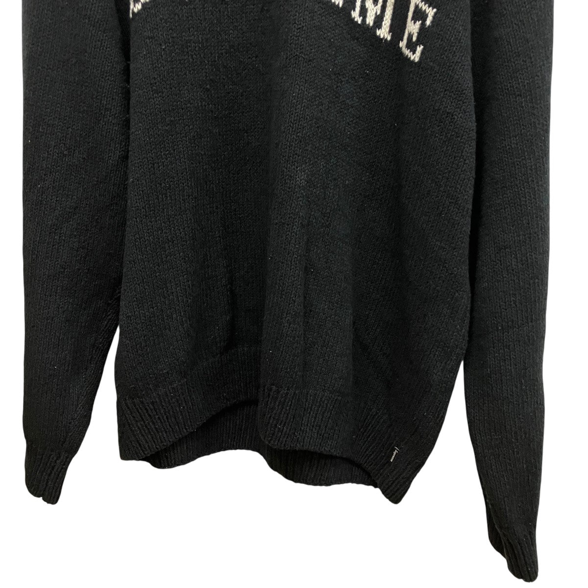 25SSContrast Logo Sweaterロゴ刺しゅうニット