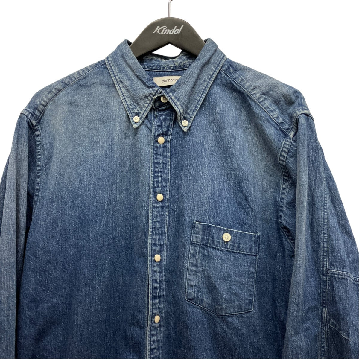DWELLER B．D． SHIRT COTTON 8oz DENIM VWヴィンテージ加工ボタンダウンデニムシャツNN-S4303