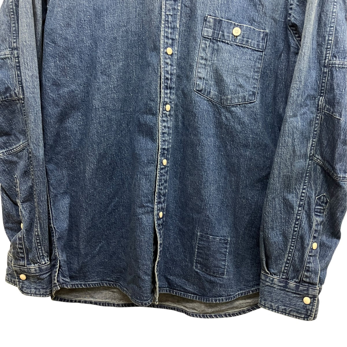 DWELLER B．D． SHIRT COTTON 8oz DENIM VWヴィンテージ加工ボタンダウンデニムシャツNN-S4303