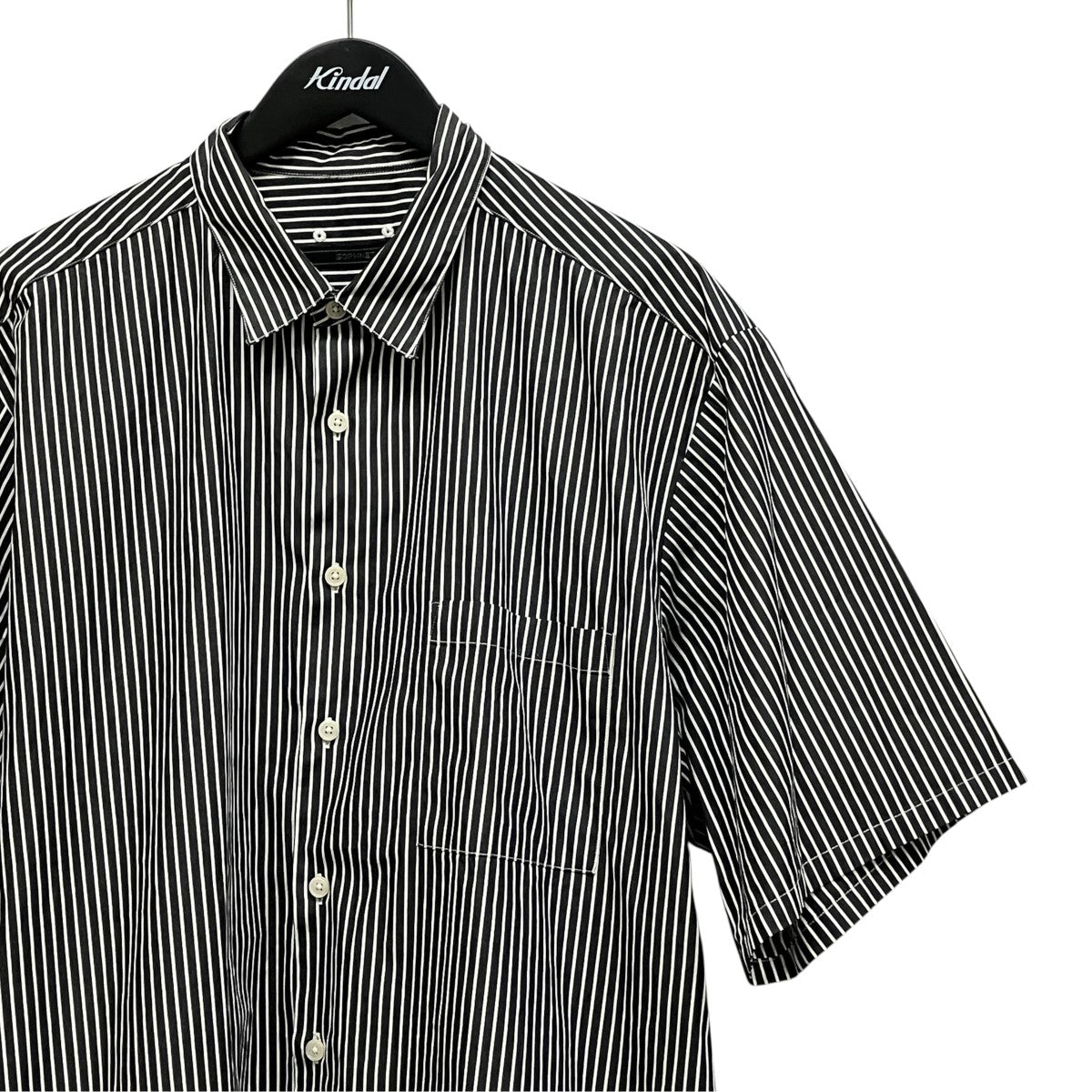 半袖ストライプシャツSOPH-240028 REGULAR COLLAR S/S SHIRT