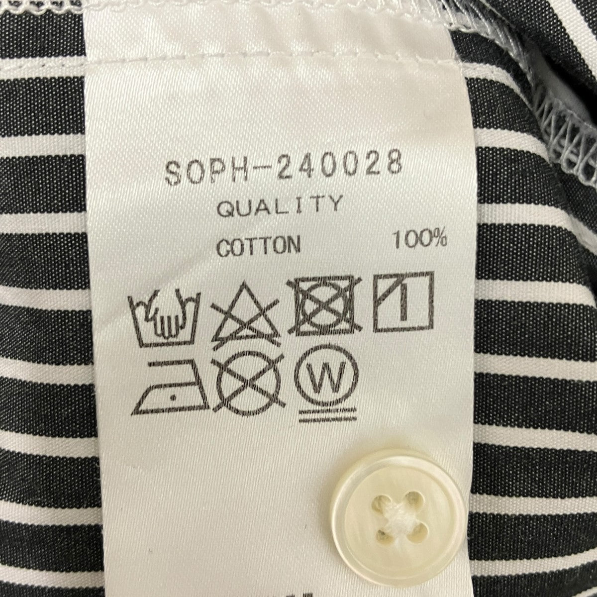 半袖ストライプシャツSOPH-240028 REGULAR COLLAR S/S SHIRT