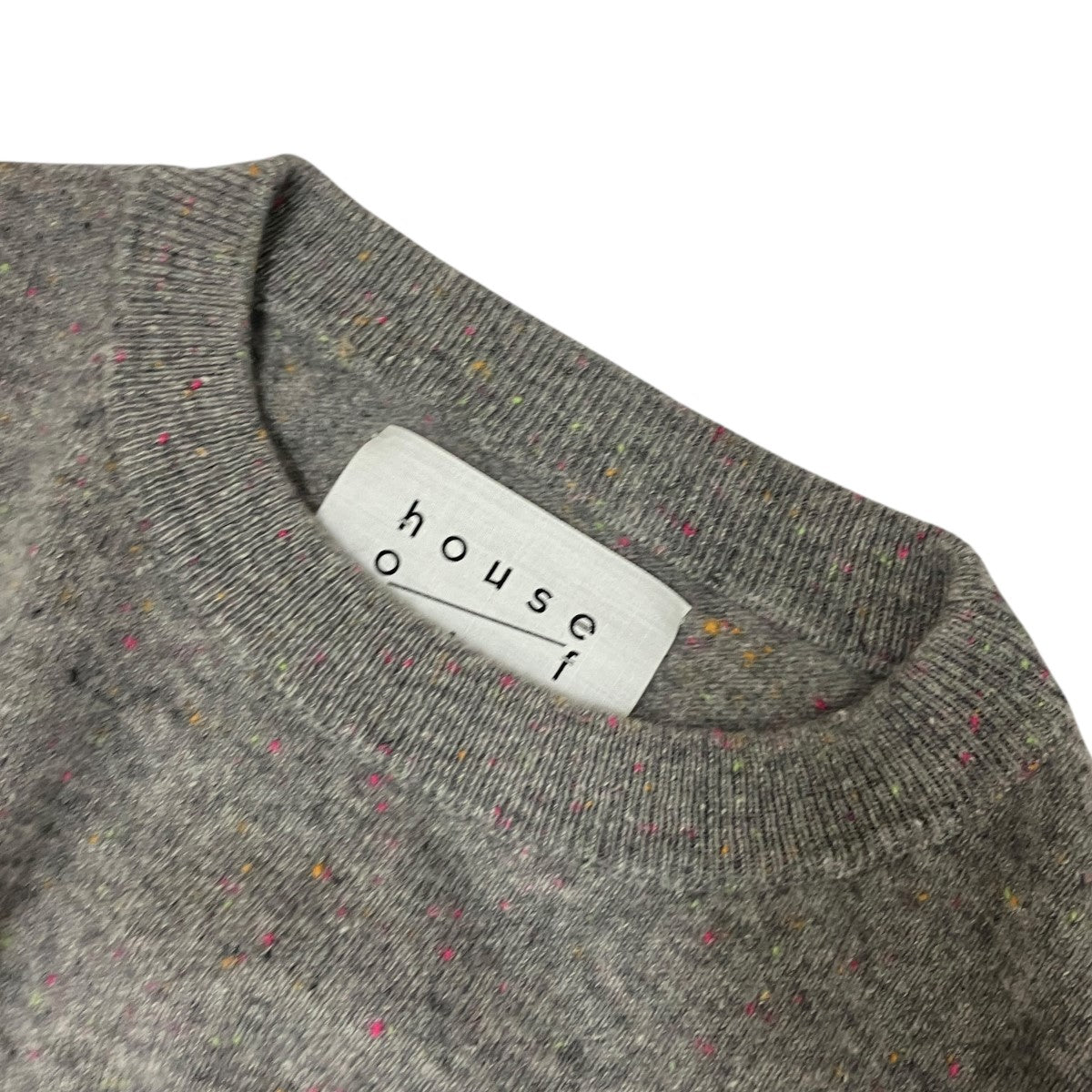 INNER MONGOLIAN CASHMERE CREWNECK KNITネップカシミヤニットH0003